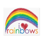 i love rainbows post cards