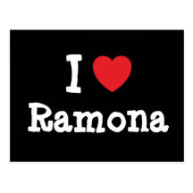 I love Ramona heart T-Shirt Postcard