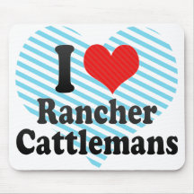I Love Rancher Cattlemans Mousepad