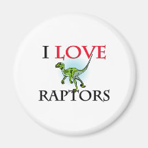 I Love Raptors Fridge Magnets