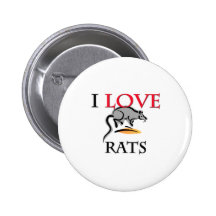 I Love Rats Buttons