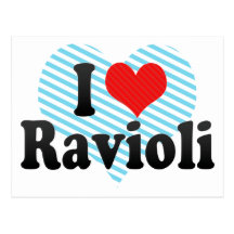 I Love Ravioli Post Card