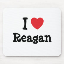 I love Reagan heart T-Shirt Mouse Mats
