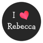 I Love Rebecca stickers