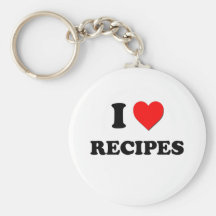I Love Recipes ( Food ) Key Chains