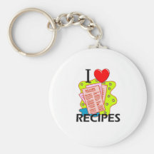 I Love Recipes Key Chain