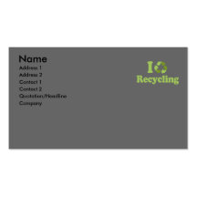 I Love recycling T-shirt / Earth Day T-shirt Business Card