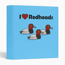 I Love Redheads 3 Ring Binder