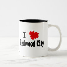 I Love Redwood City Coffee Mugs