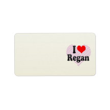 I love Regan Custom Address Labels