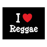 I love Reggae heart custom personalized Postcard