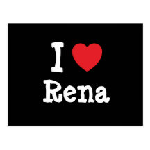 I love Rena heart T-Shirt Post Cards