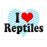 I Love Reptiles Post Cards
