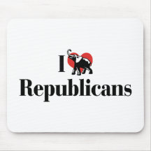 I Love Republicans Mouse Pads