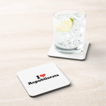 I LOVE REPUBLICRATS - .png Coaster
