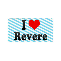 I Love Revere, United States Address Labels