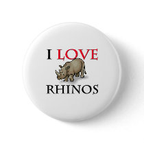 I Love Rhinos Pinback Buttons