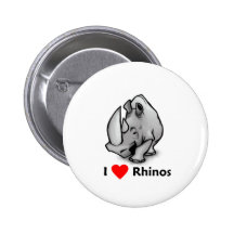 I love Rhinos Buttons