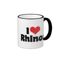 I Love Rhinos Coffee Mug