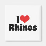 I Love Rhinos Fridge Magnet