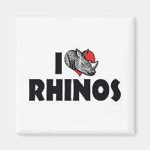 I Love Rhinos Magnet
