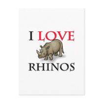 I Love Rhinos Post Cards