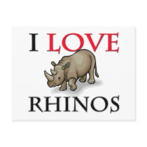 I Love Rhinos Postcards