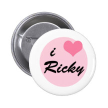 I love Ricky Pinback Buttons