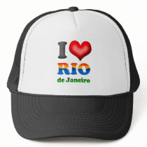 I Love Rio de Janeiro, Brazil The Wonderful City Mesh Hat