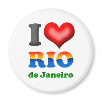 I Love Rio de Janeiro, Brazil The Wonderful City Fridge Magnet
