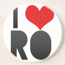 I Love RO Beverage Coasters