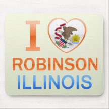 I Love Robinson, IL Mousepads
