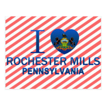 I Love Rochester Mills, PA Postcard