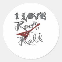 I love Rock and Roll Stickers