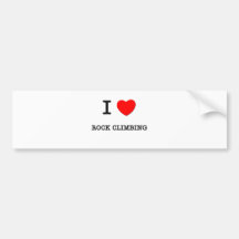 I Love Rock climbing Bumper Sticker