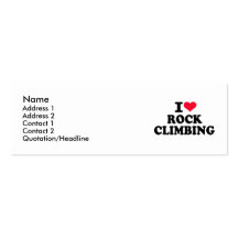 I love Rock Climbing Business Card Templates