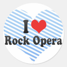 I Love Rock Opera Stickers