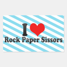 I love Rock Paper Sissors Stickers
