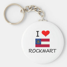 I Love ROCKMART Georgia Keychain