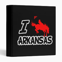 I Love Rodeo Arkansas 3 Ring Binder