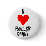 I LOVE ROLLER DERBY PINBACK BUTTONS