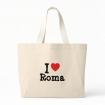 I love Roma heart T-Shirt Bags