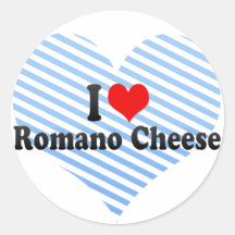 I Love Romano Cheese Stickers