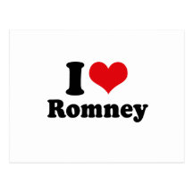 I LOVE ROMNEY POSTCARD