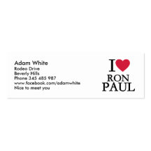 I love Ron Paul Business Cards