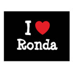 I love Ronda heart T-Shirt Post Cards