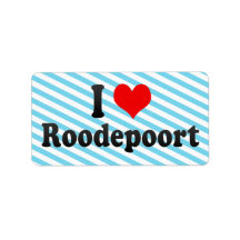 I Love Roodepoort, South Africa Personalized Address Label