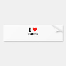 I Love Rope Bumper Stickers