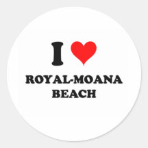 I Love Royal-Moana Beach Hawaii Sticker