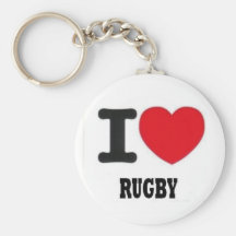 i love rugby2 keychains